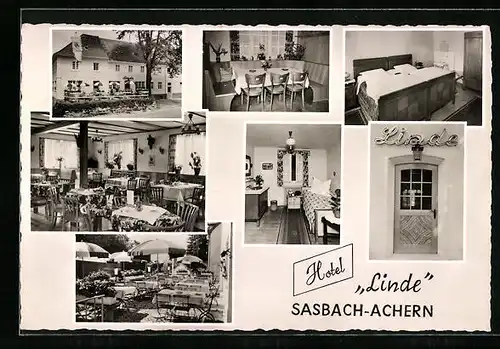 AK Sasbach-Achern, Innenansicht von Hotel Linde