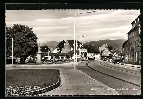 AK Achern a. d. Hornisgrinde, die Hauptstrasse mit Wohnhäusern