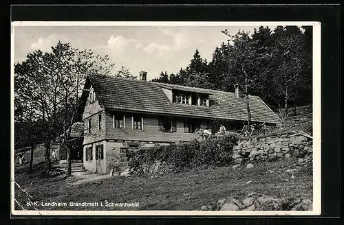 AK Brandtmatt i. Schwarzwald, das B.-K. Landheim