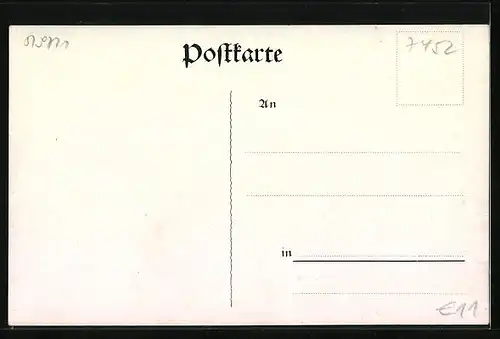 Künstler-AK Haigerloch, Ortsansicht mit Gewässer