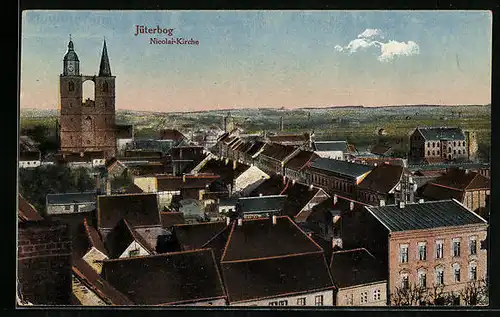 AK Jüterbog, Ortsansicht mit der Nicolai-Kirche
