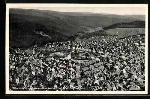 AK Freudenstadt, Ortsansicht vom Flugzeug aus