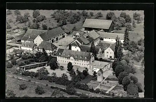 AK Storzeln, Kinderheim und Gutshof aus der Vogelschau