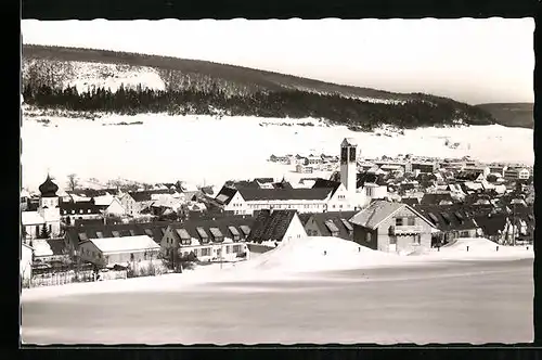 AK Blumberg /Baden, Ortsansicht im Winter