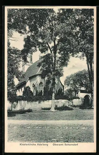 AK Adelberg /Schorndorf, das Kloster mit Grünfläche