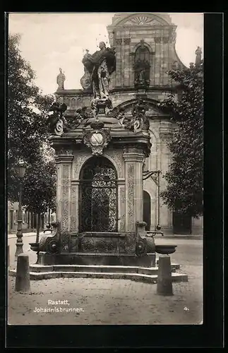 AK Rastatt, Blick auf den Johannisbrunnen