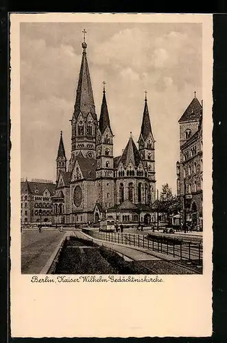 AK Berlin-Charlottenburg, die Kaiser Wilhelm-Gedächtniskirche