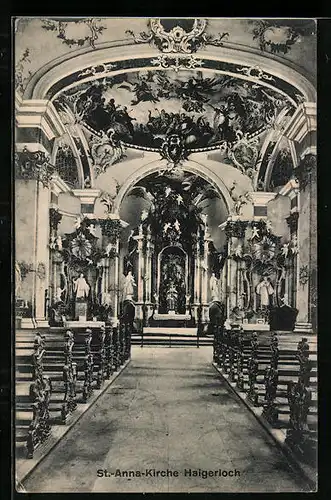 AK Haigerloch, Innenansicht der St.-Anna-Kirche