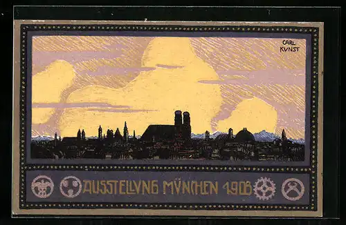 Künstler-AK Carl Kunst: München, Ausstellung 1908, Panorama