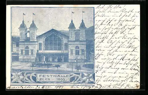 AK Bern, Festhalle, Sängerfest 1899