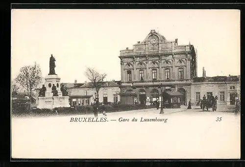 AK Brüssel / Bruxelles, Gare du Luxembourg, Bahnhof