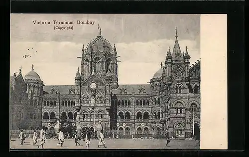 AK Bombay, Victoria Terminus, Bahnhof