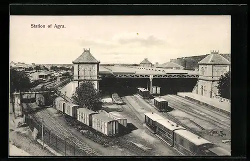 AK Agra, Station of Agra, Bahnhof
