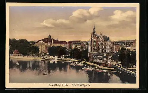 AK Königsberg i. Pr., Schlossteichpartie