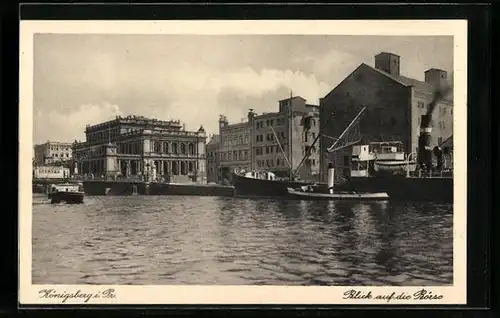 AK Königsberg i. Pr., Blick auf die Börse