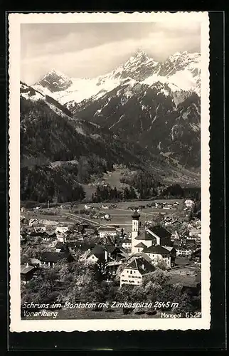 AK Schruns im Montafon, Teilansicht mit Zimbaspitze
