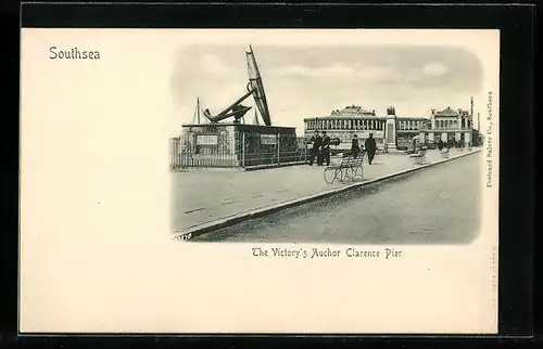 AK Southsea, The Victory`s Anchor Clarence Pier