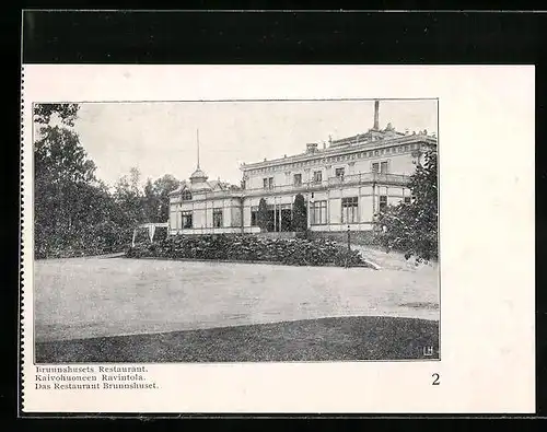 AK Helsinki, Das Restaurant Brunnshuset