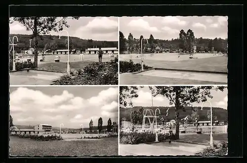 AK Wernau am Neckar, Schwimmbad, Mehrfachansicht