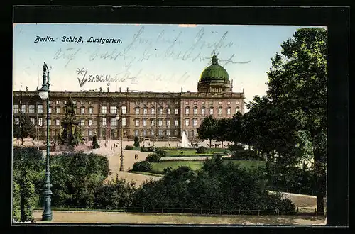 AK Berlin, Schloss mit Lustgarten