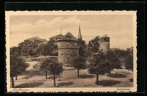 AK Nordhausen, Blick zum Judenturm