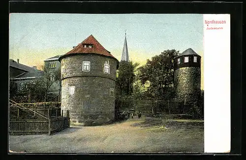 AK Nordhausen, Blick zum Judenturm