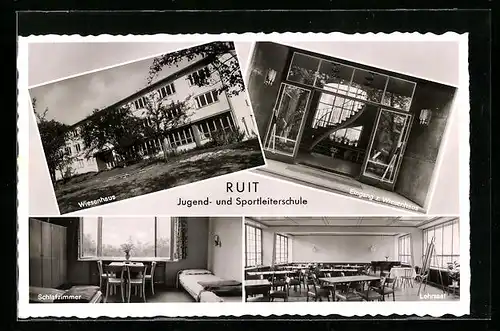 AK Ruit, Jugend- und Sportleiterschule - Wiesenhaus, Schlafzimmer, Lehrsaal