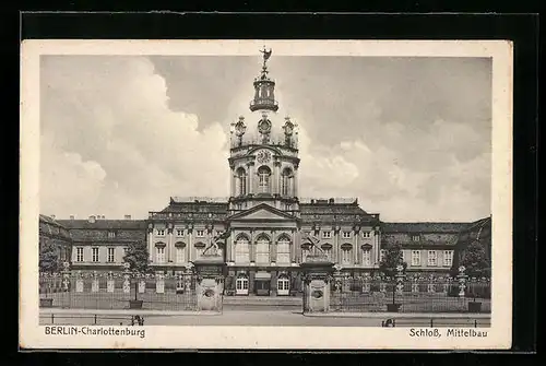 AK Berlin-Charlottenburg, Schloss, Mittelbau