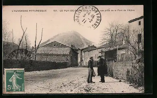 AK La Font de l`Arbre, Le Puy-de-Dome sous la neige