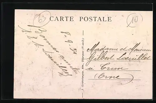 AK Chignat-Vertaizon, Recette buraliste et Route Nationale