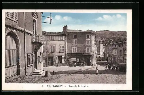 AK Vertaizon, Place de la Mairie