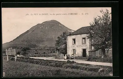 AK Orcine, Cafe-Restaurant, Vu des quatre routes d`Orcine