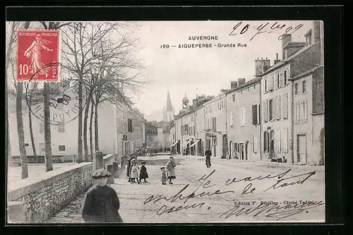 AK Auvergne, Aigueperse, Grande Rue