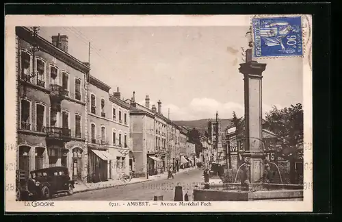 AK Ambert, Avenue Maréchal-Foch