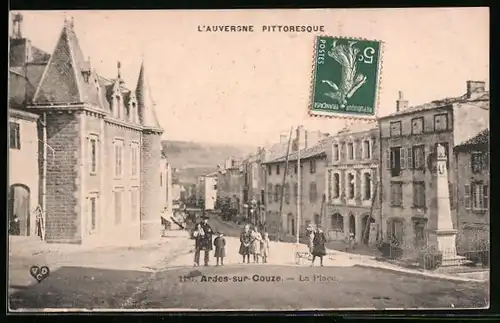 AK Ardes-sur-Couze, La Place