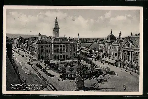 AK Novisad, Trg. Oslobodjenja, Strassenbahn