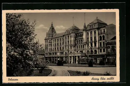 AK Debrecen, Arany Bika szallo, Strassenbahn