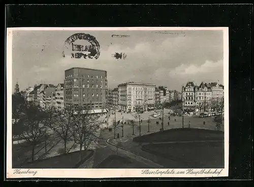 AK Hamburg, Steintorplatz am Hauptbahnhof, Strassenbahn