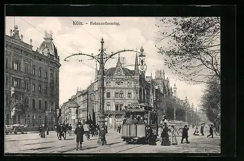 AK Köln, Strassenbahn auf dem Hohenzollernring