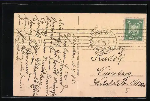 AK München, Karlsplatz mit Justizpalast, Strassenbahn