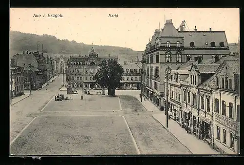 AK Aue /Erzg., Partie am Markt