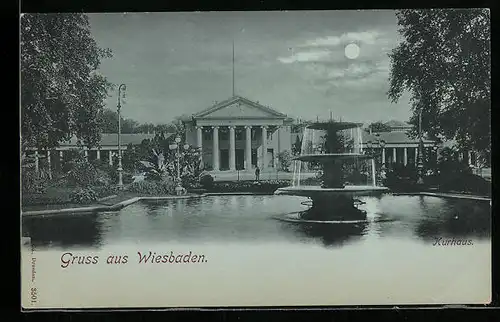 AK Wiesbaden, Blick auf Kurhotel