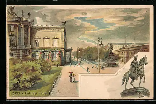 Lithographie Berlin, Unter den Linden