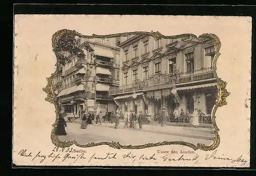 AK Berlin, Strassenpartie Unter den Linden