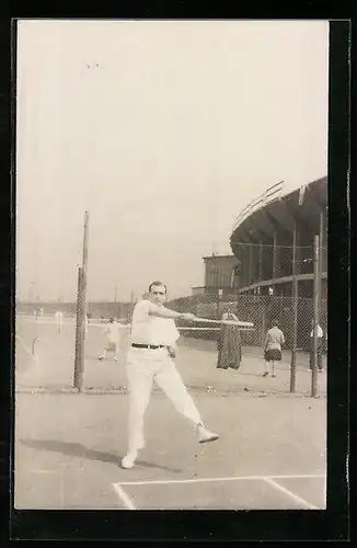 Foto-AK Wien, Prater-Stadion, Tennisspieler