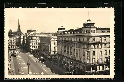 AK Wien, Kärntnerstrasse aus der Vogelschau