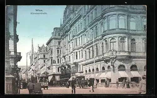 AK Wien, Kärntnerstrasse mit Geschäften