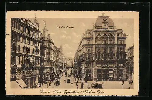 AK Wien, Kärntnerstrasse, Palais Equitable mit Stock im Eisen