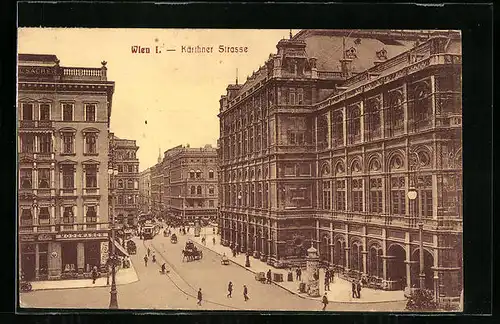 AK Wien, Kärntnerstrasse mit Modewaren-Geschäft