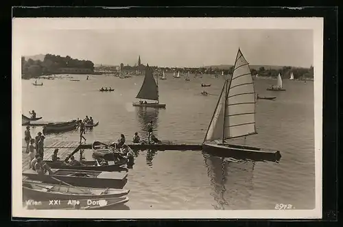 AK Wien, Segelpartie auf der Alten Donau